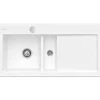 Evier 1 bac et demi avec egouttoir a droite VILLEROY ET BOCH Subway Pure 60 100 x 51 cm Blanc vidage automatique inclus