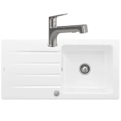 Evier 1 bac VILLEROY ET BOCH Architectura 60 + Robinet de cuisine Junis Shower