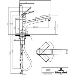 Evier 1 bac VILLEROY ET BOCH Architectura 60 + Robinet de cuisine Junis Shower