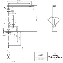 Evier 1 bac VILLEROY ET BOCH Architectura 60 vidage auto + Robinet de cuisine Finera Anthracite