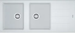 Evier 2 bacs à encastrer série BASIS - Couleur : BLANC