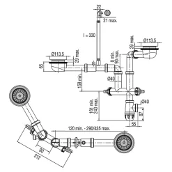 Evier à encastrer 1 bac et demi JACOB DELAFON Gaspard