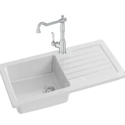 Evier à encastrer 1 bac JACOB DELAFON Gaspard + robinet cuisine Louise