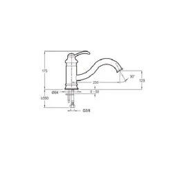 Evier à encastrer 1 bac JACOB DELAFON Gaspard + robinet cuisine Fairfax