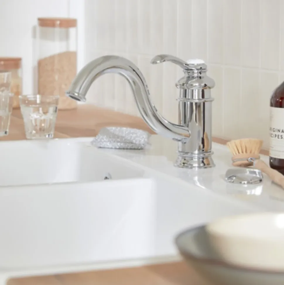 Evier à encastrer 1 bac JACOB DELAFON Gaspard + robinet cuisine Fairfax