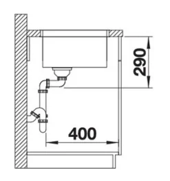 Evier à encastrer 45cm inox Blanco 522963