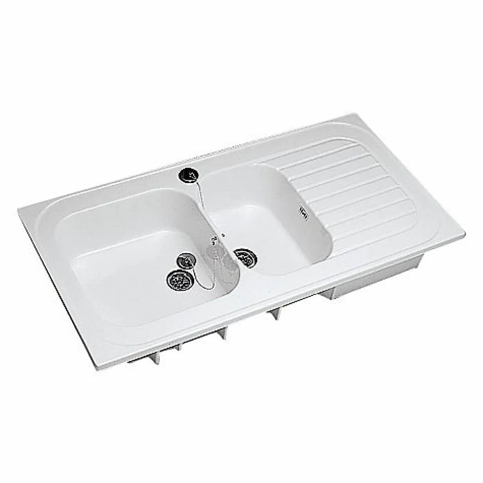 Evier à poser 2 bacs - ROMANS - TABLE EVIER ROMANS 120x60