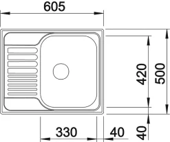 EVIER A ENCASTRER BLANCO 516524