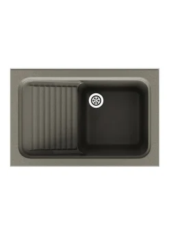 Evier Bac à laver pour buanderie à encastrer Poalgi Silex Tundra - 1 bac + égouttoir