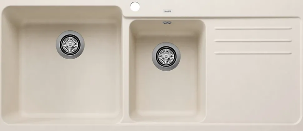 Evier Blanco Naya 8S Silgranit - BLANC SOFT - Egouttoir A droite