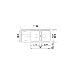 Evier Blanco Sona 8S Silgranit - BLANC SOFT