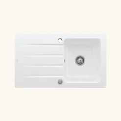 Evier céramique blanc Villeroy & Boch ARCHITECTURA 1 bac 1 égouttoir