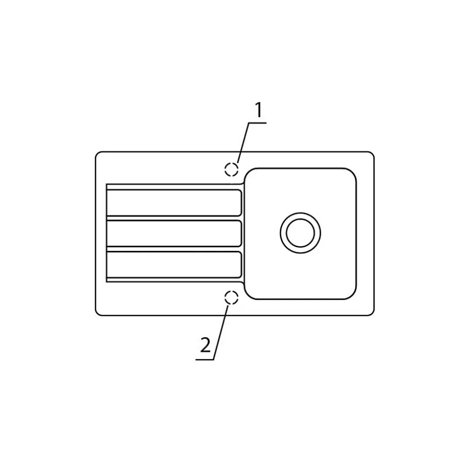 Evier céramique gris fossil Villeroy & Boch ARCHITECTURA 1 bac 1 égouttoir
