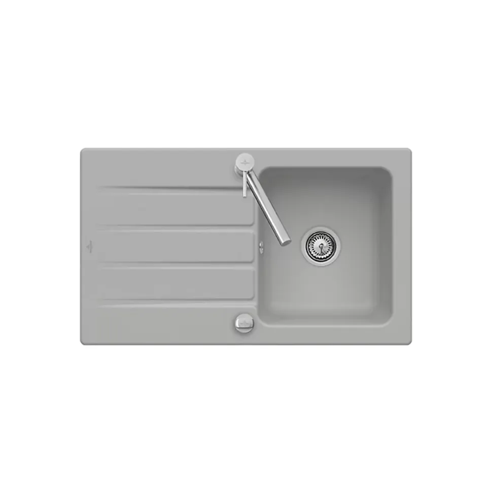 Evier céramique gris fossil Villeroy & Boch ARCHITECTURA 1 bac 1 égouttoir