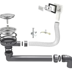 Evier cuisine 2 bacs inox LOMAZOO Proxima 595x450 mm