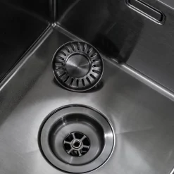 Evier cuisine 2 bacs inox LOMAZOO Galaxy 595x450 mm Anthracite