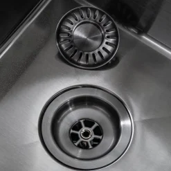 Evier cuisine 2 bacs inox LOMAZOO Aquarius 875x450 mm Anthracite