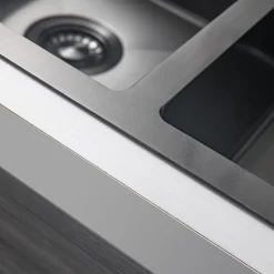 Evier cuisine 2 bacs inox LOMAZOO Aquarius 875x450 mm Anthracite