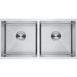 Evier cuisine 2 bacs inox LOMAZOO Phantom 875x450 mm