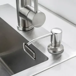 Evier cuisine LOMAZOO Tristan 50 cm Inox avec distributeur de savon