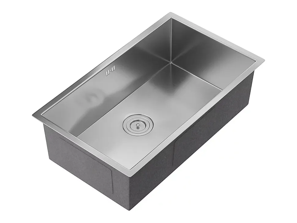 Evier en acier inoxydable - 76x45 cm - Gris - SOELA