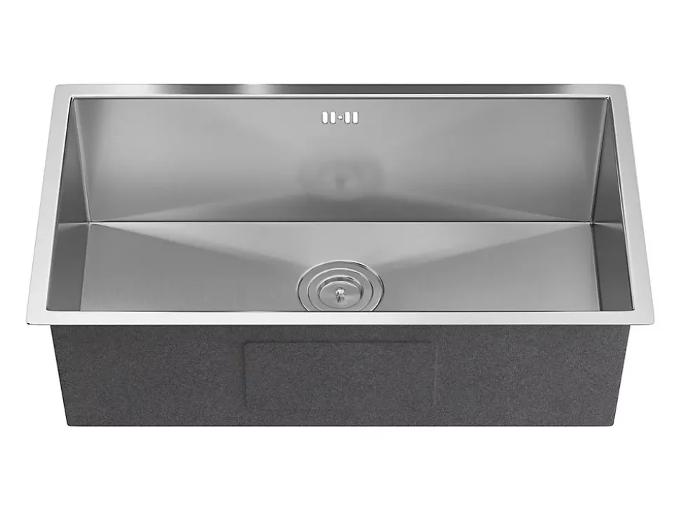 Evier en acier inoxydable - 76x45 cm - Gris - SOELA