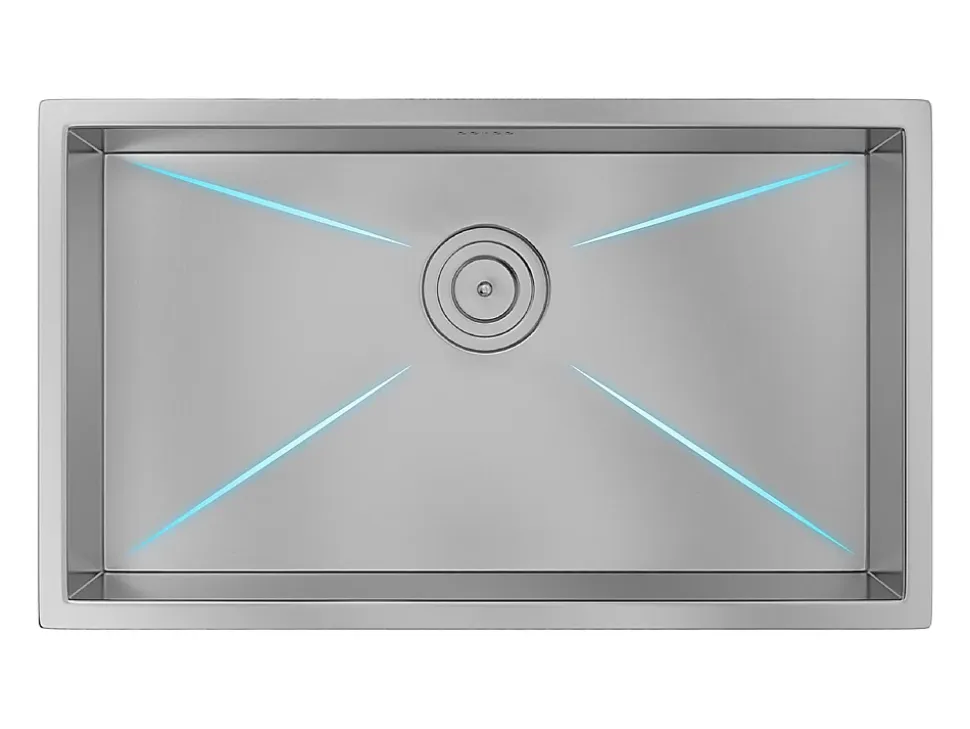 Evier en acier inoxydable - 76x45 cm - Gris - SOELA