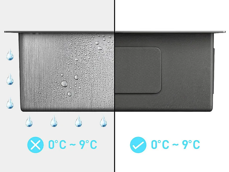 Evier en acier inoxydable - 76x45 cm - Gris - SOELA