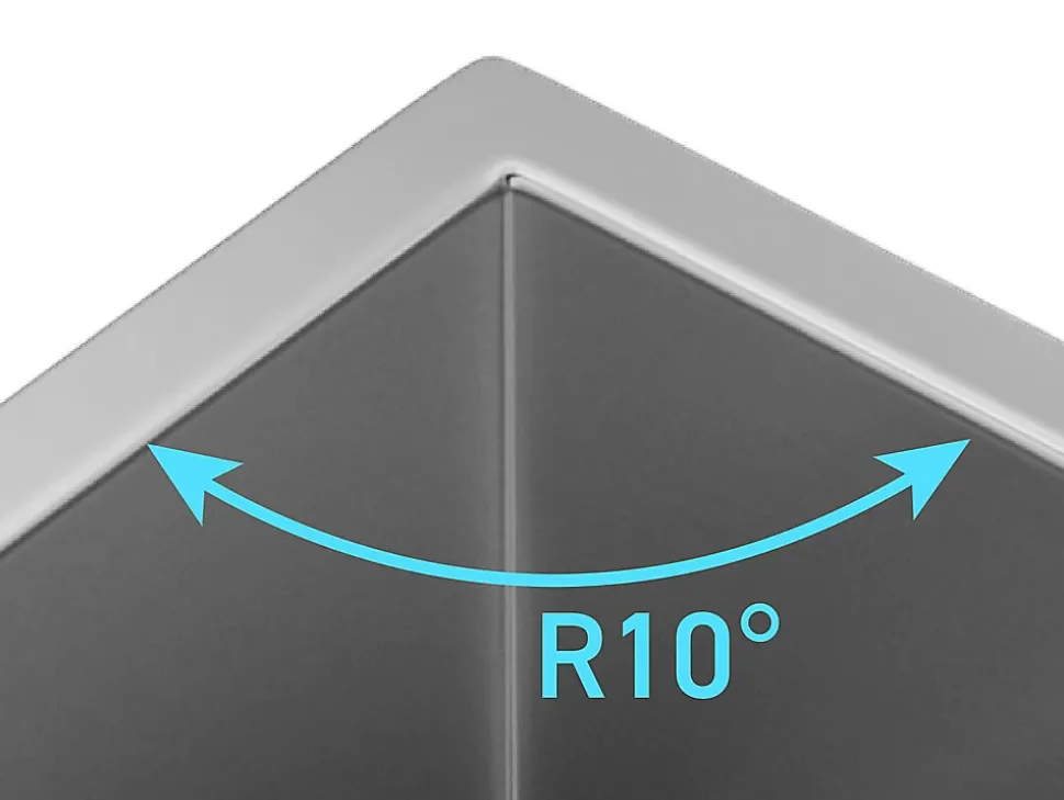 Evier en acier inoxydable - 76x45 cm - Gris - SOELA