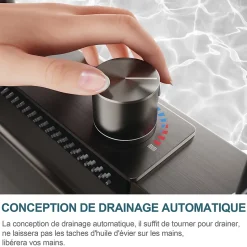 Evier en acier inoxydable SIRHONA 750x450x230mm Noir Kit d'évier multifonctionnel Pratique et résistant.