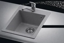 Evier en granit 1 bac sans égouttoir - granit GRIS - SIMPLEX