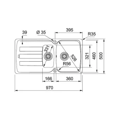 Evier Franke Antea Fragranit+ AZG651 - Noir Mat