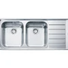 Evier Franke Neptune NEX221 - Inox Lisse - Egouttoir A droite