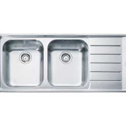 Evier Franke Neptune NEX221 - Inox Lisse - Egouttoir A droite