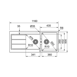 Evier Franke Sirius 2 Tectonite S2D621 - Urban Grey