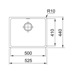 Evier Franke Sirius Tectonite SID110-50 - Carbone