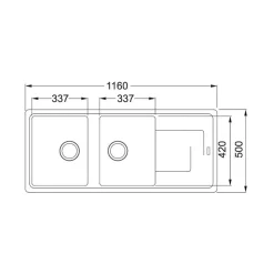 Evier Franke Titan Tectonite TTD621 - Graphite