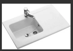 Evier grès MOGADOR - Dimensions: 100 x 60 cm - Couleur: BLANC