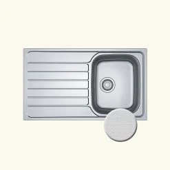 Evier inox dekor Franke SPARK 1 bac 1 égouttoir