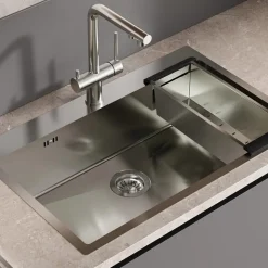 Evier inox lisse Helika LUNY 1 bac 790x505 mm