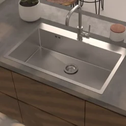 Evier inox lisse Helika LUNY 1 bac 790x505 mm