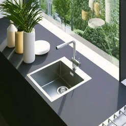 Evier inox Luisina JAVA 1 bac 550x505