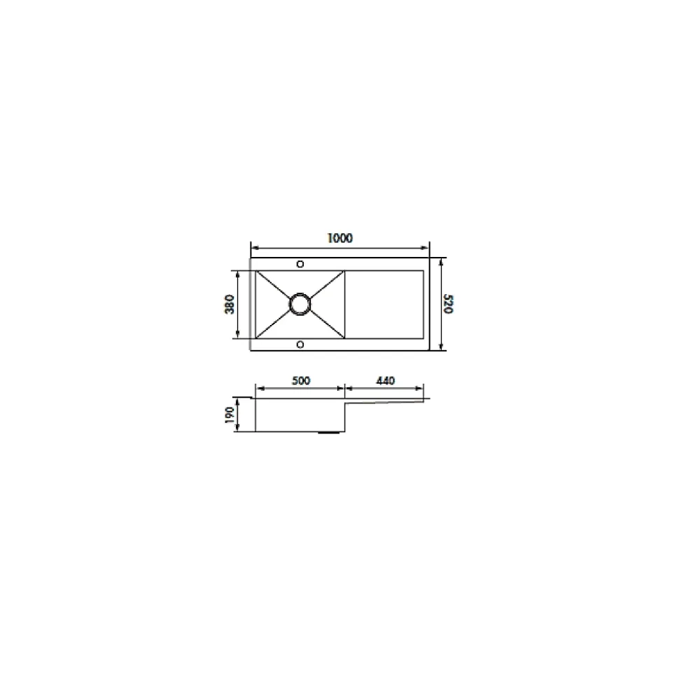 Evier Luisina Adagio Plus EV56011E - Inox Lisse