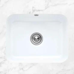 Evier sous-plan céramique blanc Villeroy & Boch CISTERNA 1 bac 550x440