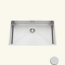 Evier sous-plan inox nid d'abeille VIBRATO Luisina 1 bac 770x450 mm