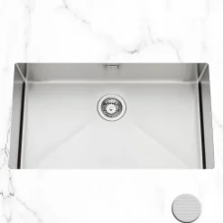 Evier sous-plan inox nid d'abeille VIBRATO Luisina 1 bac 770x450 mm