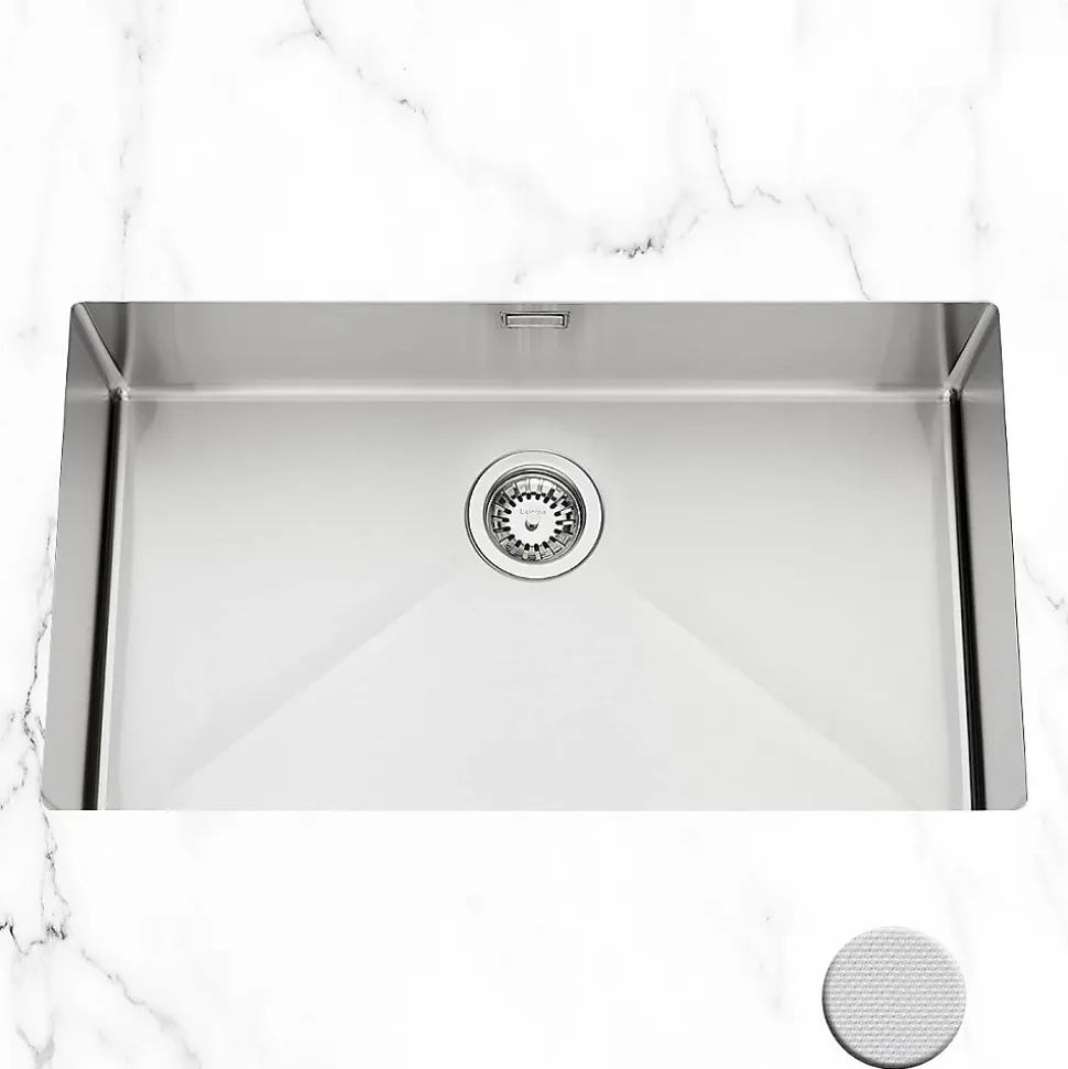 Evier sous-plan inox nid d'abeille VIBRATO Luisina 1 bac 770x450 mm