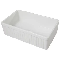 Evier timbre d'office 84 cm réversible rétro Rome en céramique