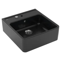 Evier timbre office 1 bac Villeroy et Boch Tradition Pure Black avec vidage automatique