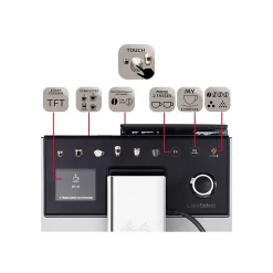 Expresso avec broyeur Melitta LATTE SELECT ARGENT 630 211